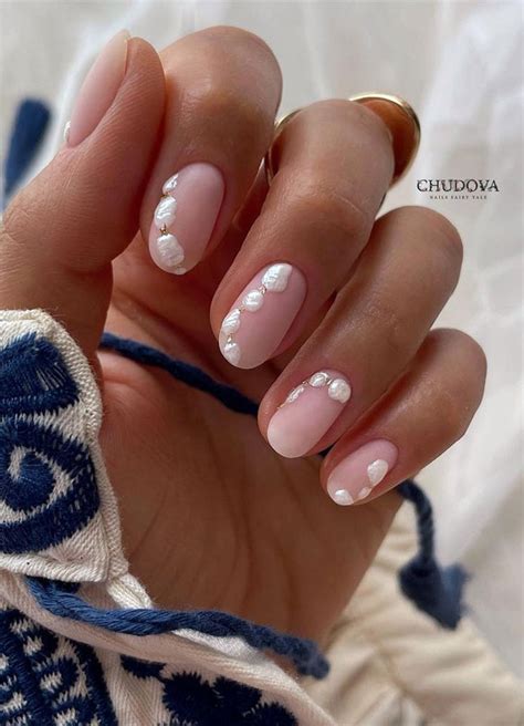 Chic Short Nail Art Designs For Maximum Style Pearl Bracelet Inspired