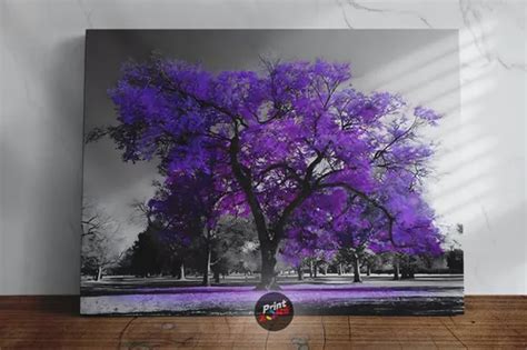 Quadro Decorativo PRINTZONE Arbol Abundancia Morado Paisaje Contraste