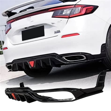 NINTE Rear Diffuser For 2022 2023 11th Gen Honda Civic Hatchback Rear