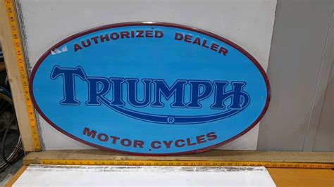 Lot 331 Metal Triumph Single Sided Sign