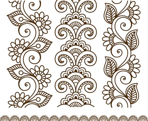 Mehndi Henna Design Vectors Free Vector