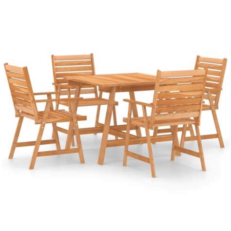 Vidaxl Piece Patio Dining Set Solid Acacia Wood Pcs X X