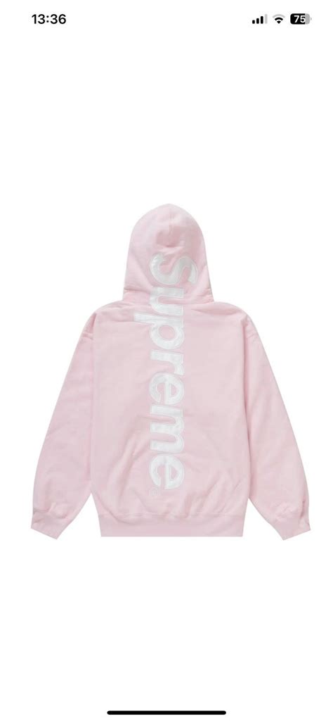 Supreme Supreme Satin Logo Hoodie | Grailed