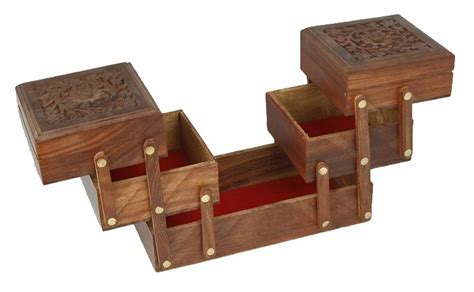 Hand Carving Sheesham Wood Jewellery Box At Rs 340 Piece Wood