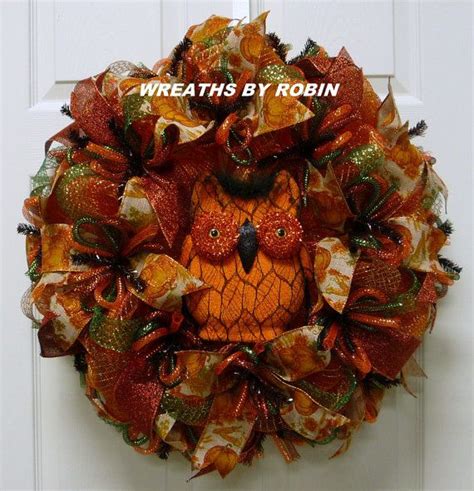 Fall Wreath Autum Wreaths Deco Mesh Wreath By Wreathsbyrobin