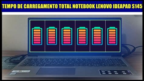 Análise Do Tempo Total De Carregamento Da Bateria Do Notebook Lenovo