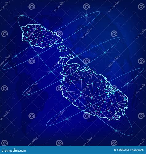 Concepto Global De La Red De La Log Stica Mapa De Red Malta De Las