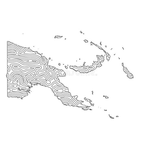 Papua New Guinea Flag With Infographic Design Isolated On Dot World Map