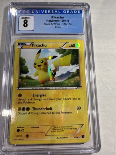 Pikachu Pok Mon Black White Holo Cgc Ebay