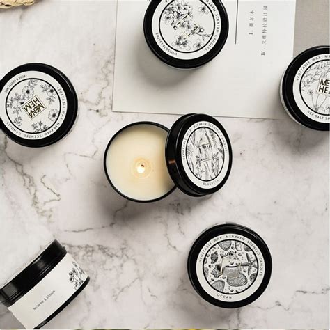 Wholesale Personalized Hot Selling Scented Black Travel Candles Tins