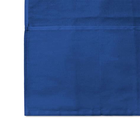 Blue Large Polycotton Apron With 3 Pockets Full Bib Aprons The