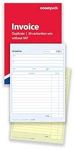 Ocean Pads Invoice Book Duplicate Without Vat A X Mm Part