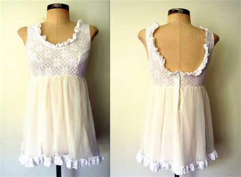 S Babydoll Nightie Ruffled Lace Lingerie S