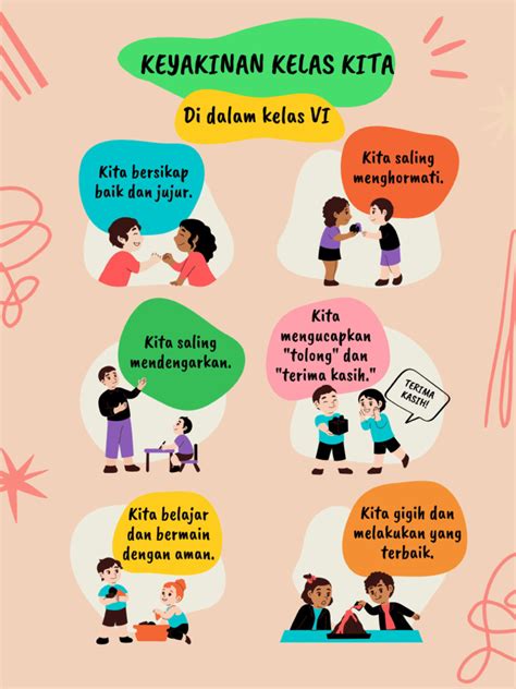 Poster Pendidikan Kesepakatan Kelas Berwarna Sederhana Pdf