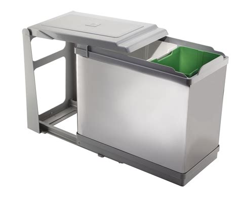 Pattumiera Estraibile Per Base Cucina Ecologica Inox Secchi X L