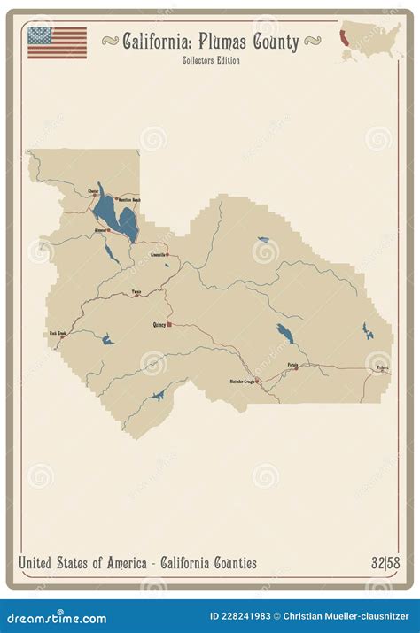 Plumas County, California Map Vector | CartoonDealer.com #148537402