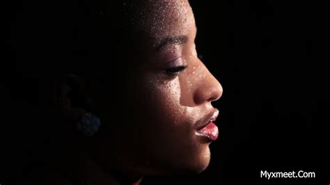 Vicky Menage Bald Ebony Babe Enjoys Big White Cock