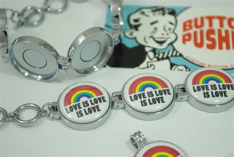 Artclix Love Is Love Bracelet Buttons