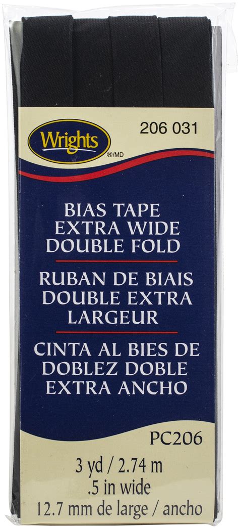 Wrights Double Fold Bias Tape 5 X3yd Black Michaels