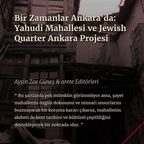 Arete On Twitter Bir Zamanlar Ankara Da Yahudi Mahallesi Ve Jewish