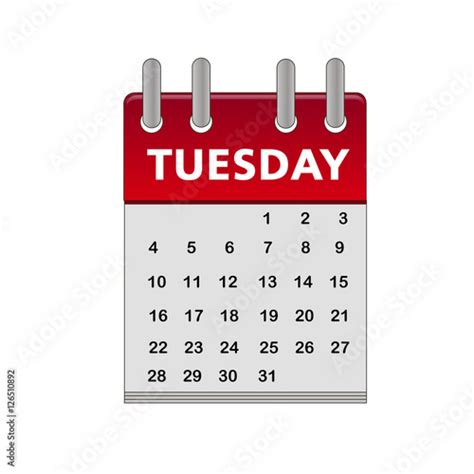 Calendar Tuesday icon vector - Buy this stock vector and explore ...