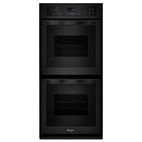 Whirlpool Self-Cleaning Double Electric Wall Oven (Black) (Common: 24 ...