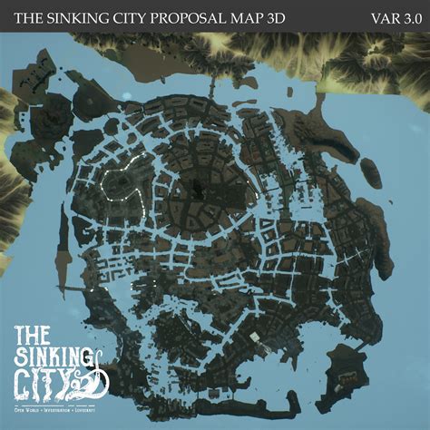 Katerina Froloff - Worldbuilding: The Sinking City map evolution 3d