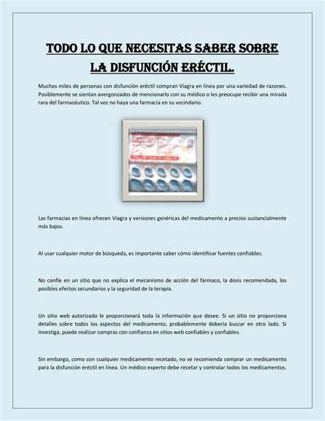 PPT Todo lo que necesitas saber sobre la disfunción eréctil