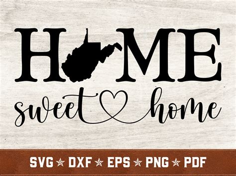 West Virginia SVG West Virginia Home Sweet Home svg WV svg | Etsy