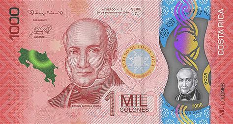 Costa Rica Und Colones Polymer Banknoten Komplettieren