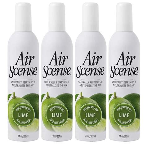 Air Scense 7 Fl Oz Lime Air Freshener Spray 4 Pack Airlm4pk The