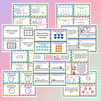 2nd Grade Math Task Card Back To School Mega Bundle All Math Standards