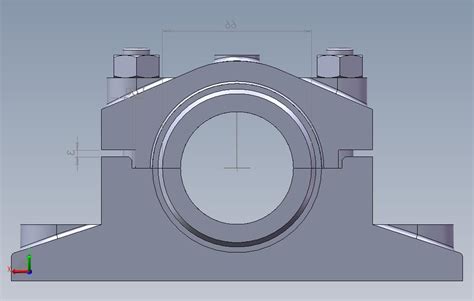 带滑动轴承的分体式轴台壳 Solidworks 2007 模型图纸免费下载 懒石网