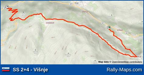 Mapa Harmonogram Profil Elewacji OS 2 4 Višnje Rally Vipavska