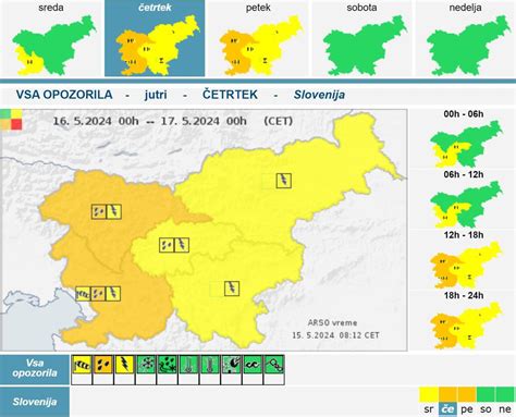 Vreme Arso Izdal Oran No Opozorilo Za Te Kraje Velja Urnal