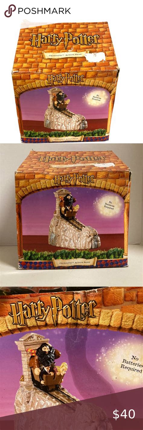 Vintage Harry Potter Gringotts Action Piggy Coin Bank Enesco