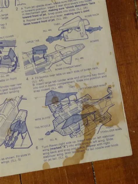 1986 GI JOE Cobra Night Raven Blueprints Instructions Lire La