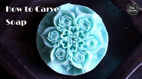 Soap Carving แกะสลักสบู่ ดอกกุหลาบ Thai Carving How To Carve Rose Steps By Step Easy タイカービングバラ彫り