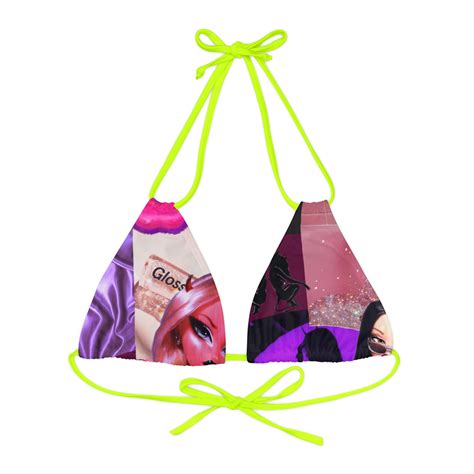 Bratz Strappy Triangle Bikini Top Aop Etsy