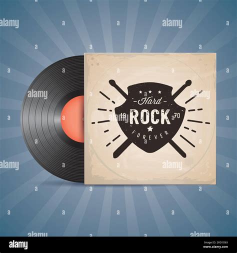 Hard rock. Vinyl record label Stock Vector Image & Art - Alamy