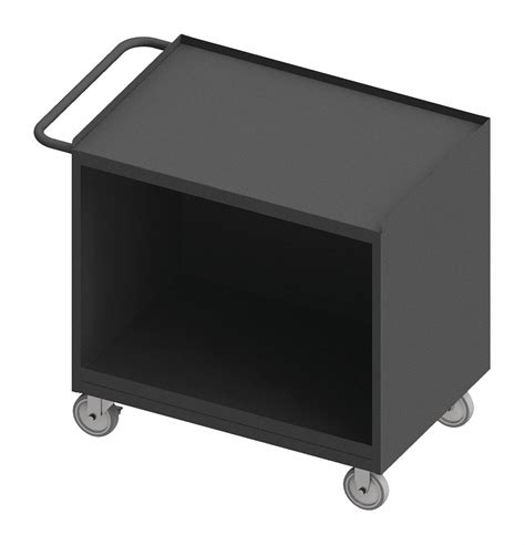 WESTWARD Steel Enclosed Utility Cart, 1200 lb. Load Capacity, Number of ...