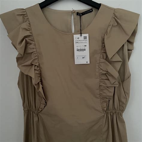 Zara Dress Nude Tan Size XXL Brand New With Depop