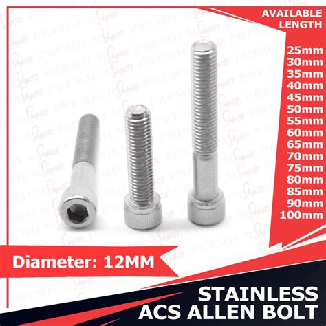 M Mm Stainless Allen Bolt Socket Head Cap Screw Coarse P