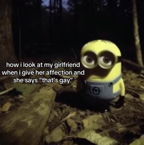 How I Look At My Girlfriend When I Give Her Affection And She Says That S Gay Minion Staring