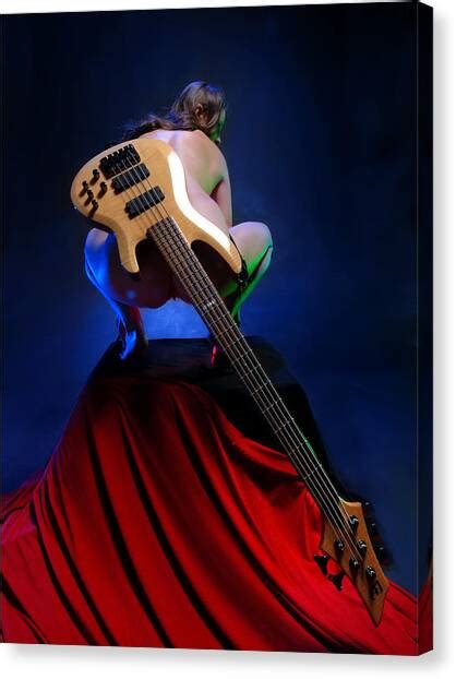 9091 Nude With Bass Guitar Photograph By Chris Maher