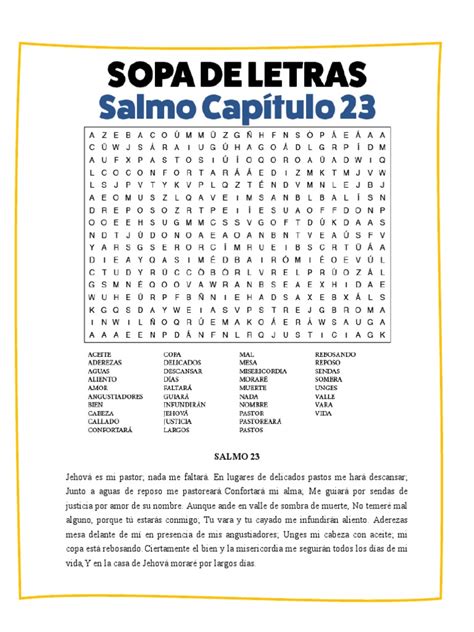 Salmo 23 Sopa De Letras Pdf