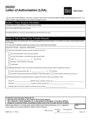 Fillable Online Bank Authorization Form Wells Fargo Sjed Fax Email