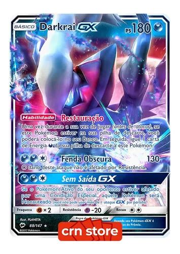 Carta Pok Mon M Tico Darkrai Gx Sombras Ardentes