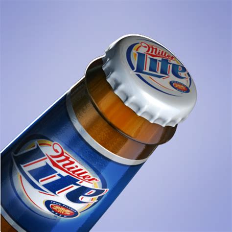 miller lite beer bottle  model