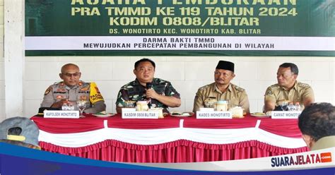 Kodim 0808 Blitar Gelar Acara Pembukaan Pra TMMD Ke 119 TA 2024